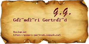 Gömöri Gertrúd névjegykártya